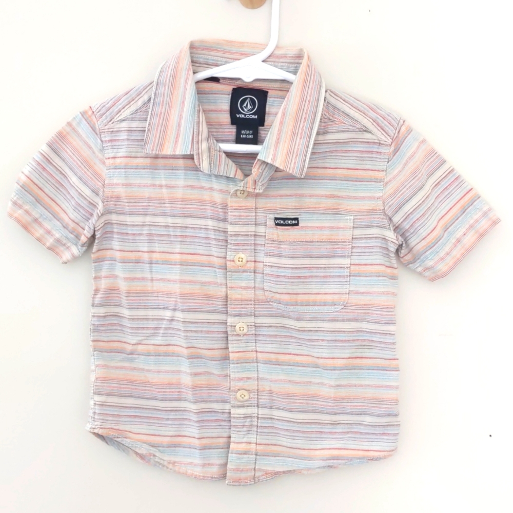Volcom 2t boys collared button down shirt